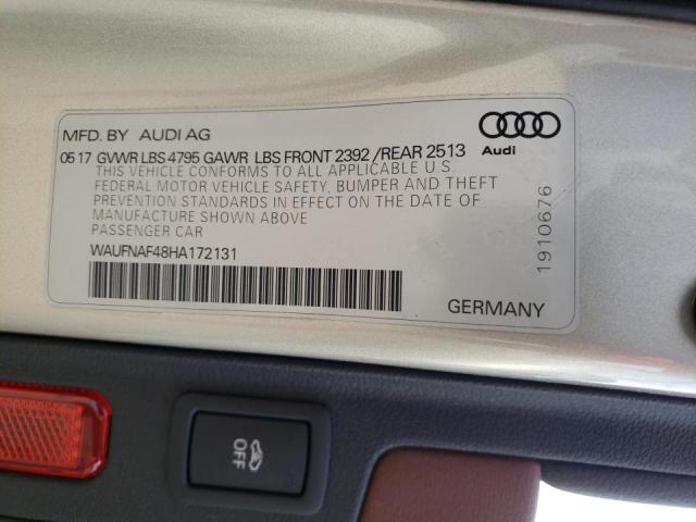 2017 AUDI A4 PRESTIG WAUFNAF48HA172131