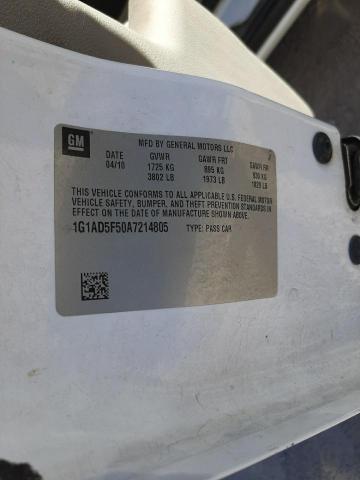 2010 CHEVROLET COBALT 1LT 1G1AD5F50A7214805
