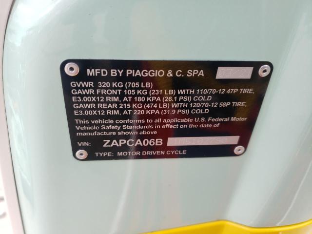 2021 VESPA PRIMAVERA ZAPCA06B1M5102790