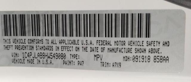 2017 JEEP PATRIOT 1C4PJLAB8HW549080