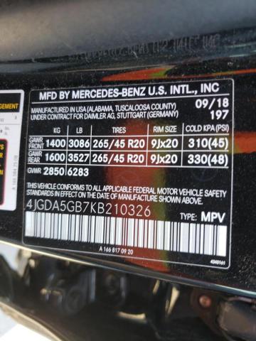 2019 MERCEDES-BENZ GLE 400 4M 4JGDA5GB7KB210326