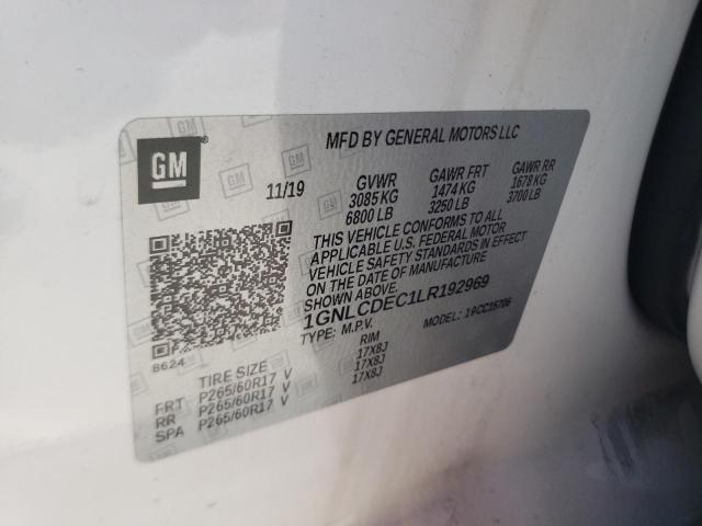 2020 CHEVROLET TAHOE POLI 1GNLCDEC1LR192969