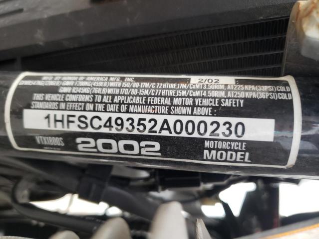 2002 HONDA VTX1800 S 1HFSC49352A000230