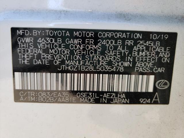 2020 LEXUS IS 350 F-S JTHGZ1B28L5035478