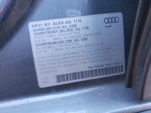 2013 AUDI A4 ALLROAD WA1VFAFL7DA172001