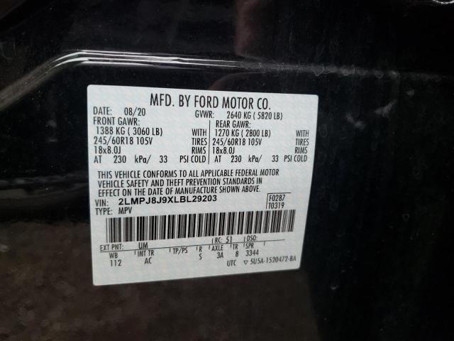 2020 LINCOLN NAUTILUS 2LMPJ8J9XLBL29203
