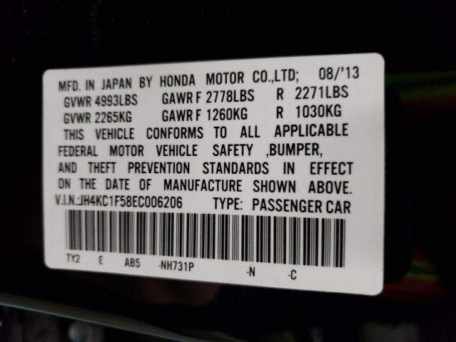 2014 ACURA RLX TECH JH4KC1F58EC006206