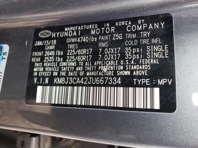 2018 HYUNDAI TUCSON KM8J3CA42JU667334