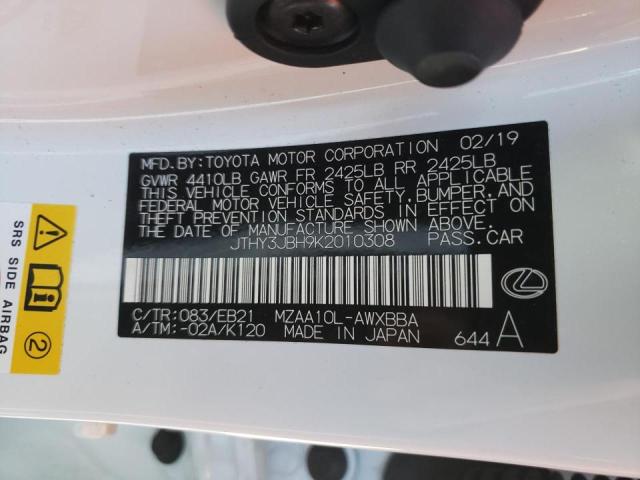 2019 LEXUS UX 200 JTHY3JBH9K2010308