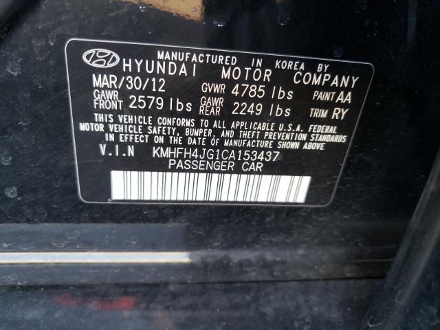 2012 HYUNDAI AZERA GLS KMHFH4JG1CA153437