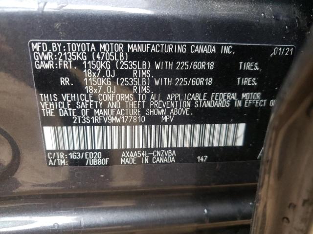 2021 TOYOTA RAV4 TRD O 2T3S1RFV9MW177810