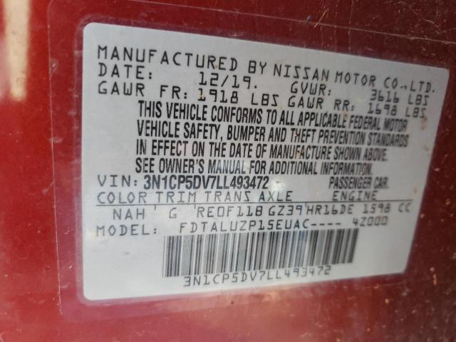 2020 NISSAN KICKS SR 3N1CP5DV7LL493472