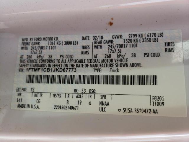 2018 FORD F150 - 1FTMF1CB1JKD67773