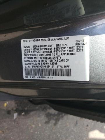2017 HONDA ODYSSEY SE 5FNRL5H35HB024124