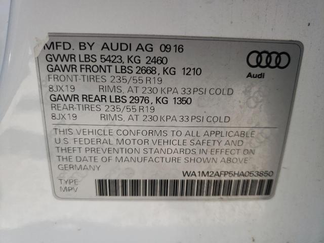 VIN WA1M2AFP5HA053850 2017 Audi Q5, Premium Plus no.10