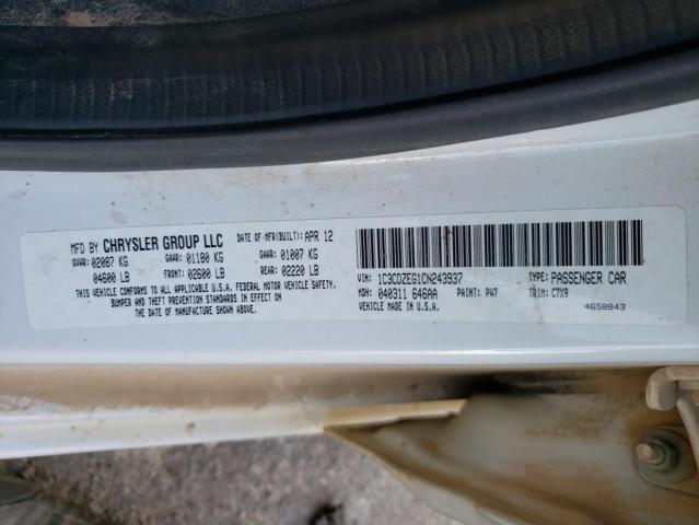 2012 DODGE AVENGER SX 1C3CDZEG1CN243937