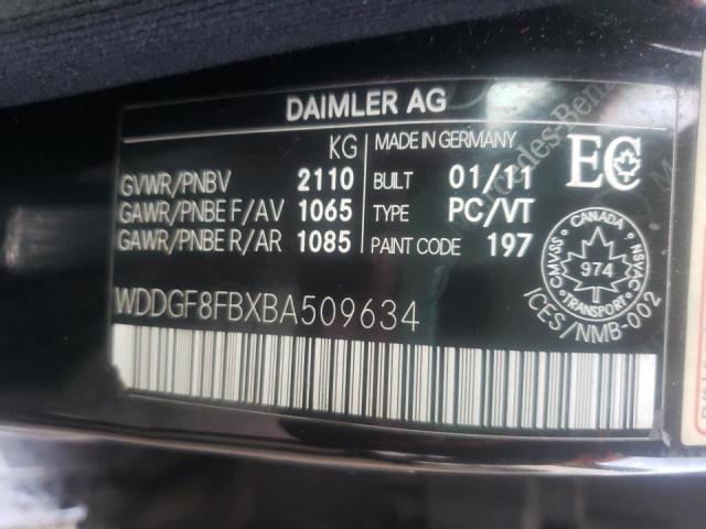 2011 MERCEDES-BENZ C 250 4MAT WDDGF8FBXBA509634