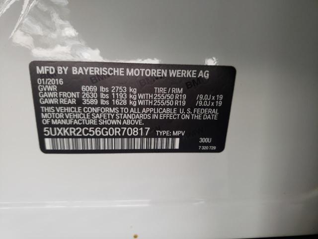 2016 BMW X5 5UXKR2C56G0R70817