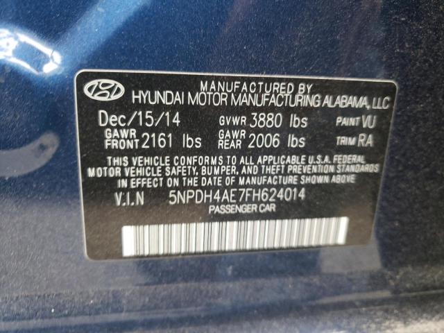 5NPDH4AE7FH624014 Hyundai Elantra Se 2015. Фото: 9