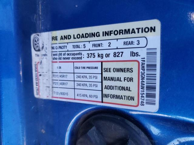 2010 FORD FOCUS SES 1FAHP3GN4AW154748