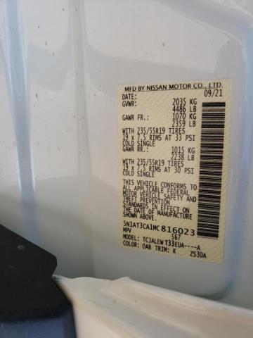 2021 NISSAN ROGUE SL 5N1AT3CA1MC816023