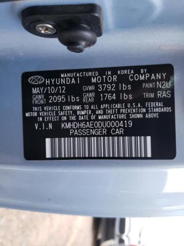 2013 HYUNDAI ELANTRA CO KMHDH6AE0DU000419