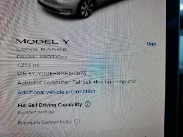 2021 TESLA MODEL Y 5YJYGDEE8MF186873