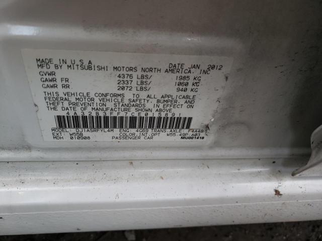2012 MITSUBISHI GALANT ES 4A32B3FF7CE015891