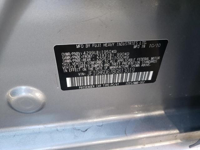 2011 SUBARU IMPREZA OU JF1GH6D67BG813019