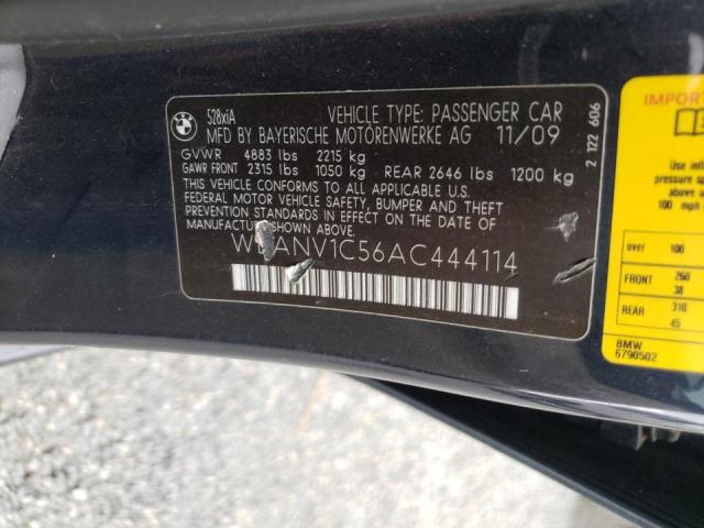 2010 BMW 5 SERIES WBANV1C56AC444114