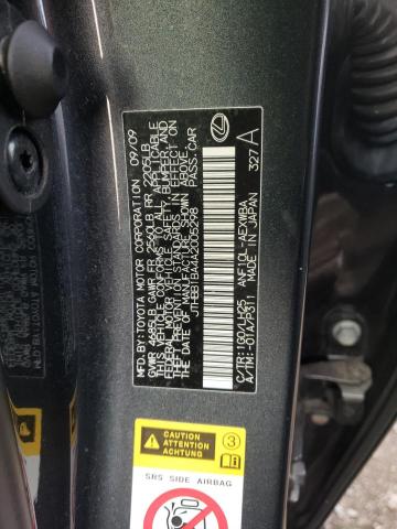 2010 LEXUS HS 250H JTHBB1BA4A2005298