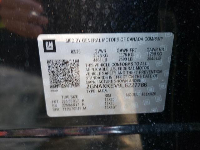 2020 CHEVROLET EQUINOX LT - 2GNAXKEV9L6227786