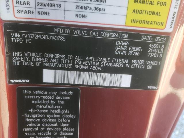 2013 VOLVO C70 T5 YV1672MC4DJ143789