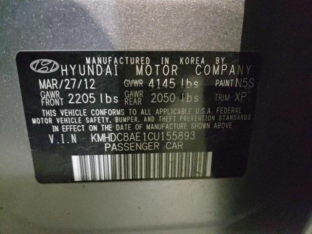 2012 HYUNDAI ELANTRA TO KMHDC8AE1CU155893