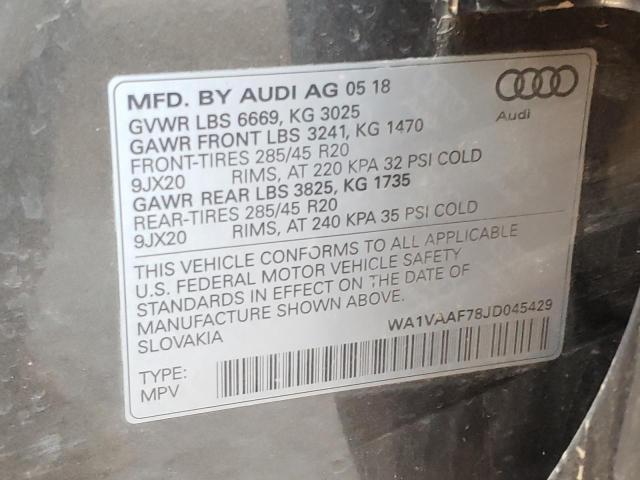 VIN WA1VAAF78JD045429 2018 Audi Q7, Prestige no.10