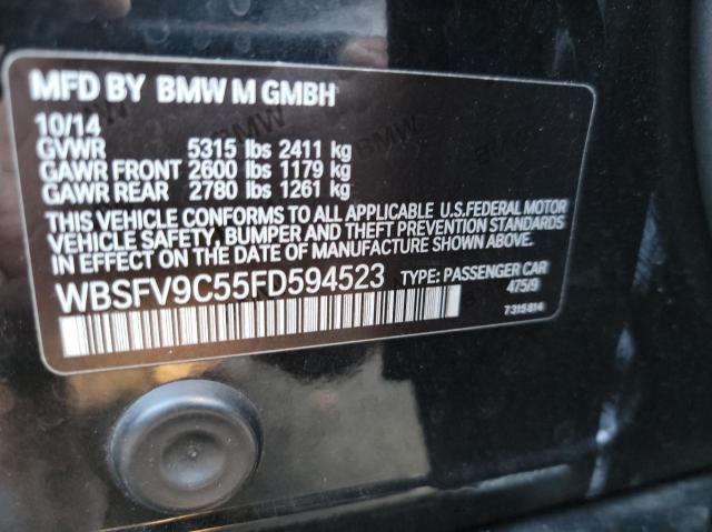 2015 BMW M5 WBSFV9C55FD594523