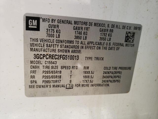 3GCPCREC2FG510013 Chevrolet Silverado 2015. Фото: 9