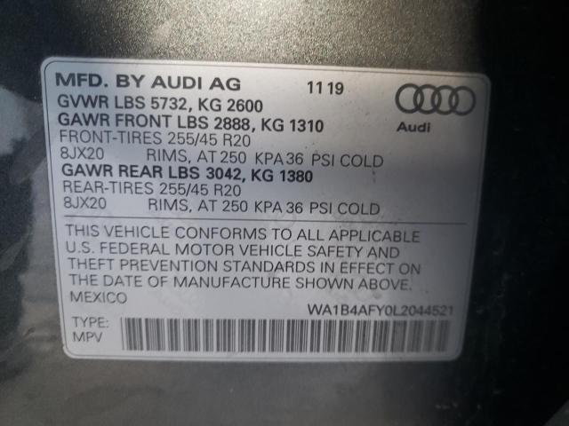 2020 AUDI SQ5 PREMIU WA1B4AFY0L2044521