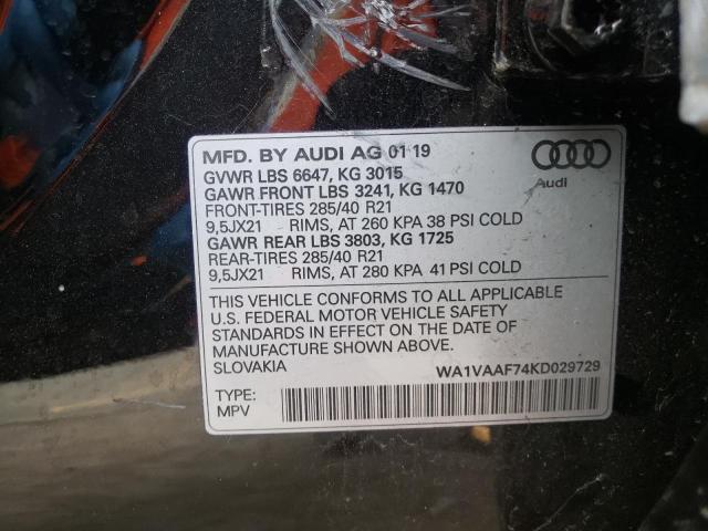 VIN WA1VAAF74KD029729 2019 Audi Q7, Prestige no.10