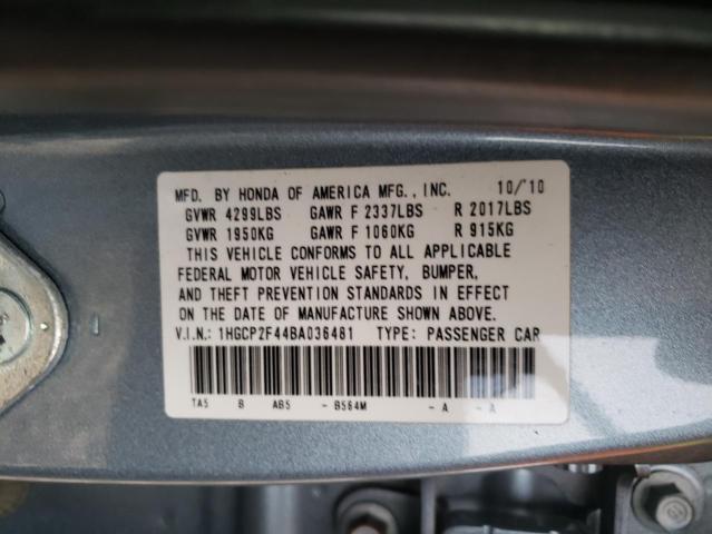 2011 HONDA ACCORD LXP 1HGCP2F44BA036481