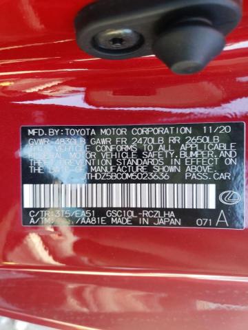 2021 LEXUS RC 350 BAS JTHDZ5BC0M5023636