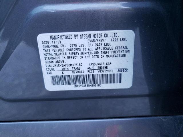 2013 INFINITI G37 BASE JN1CV6AP8DM305180