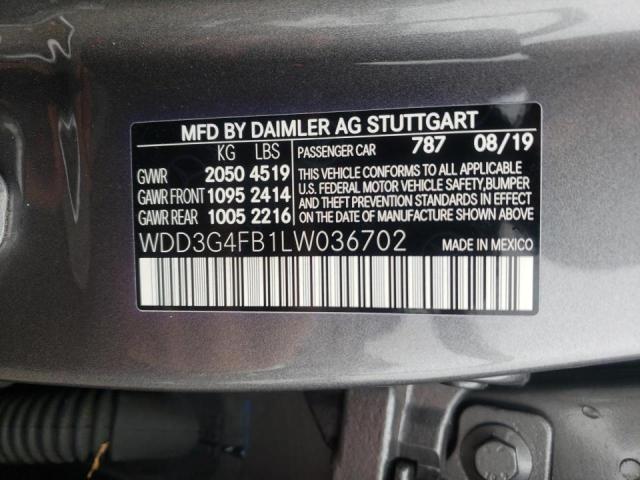 2020 MERCEDES-BENZ A 220 4MAT WDD3G4FB1LW036702