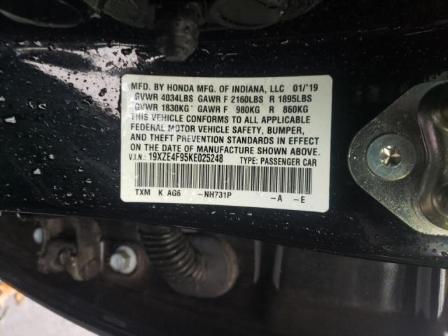 2019 HONDA INSIGHT TO 19XZE4F95KE025248