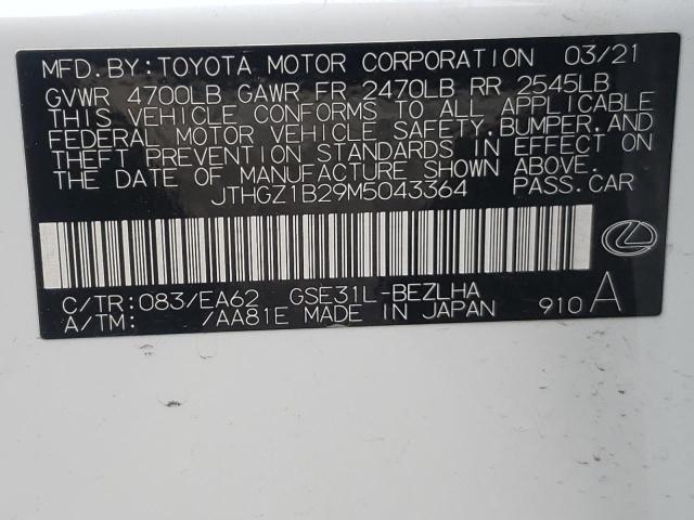 2021 LEXUS IS 350 F-S JTHGZ1B29M5043364