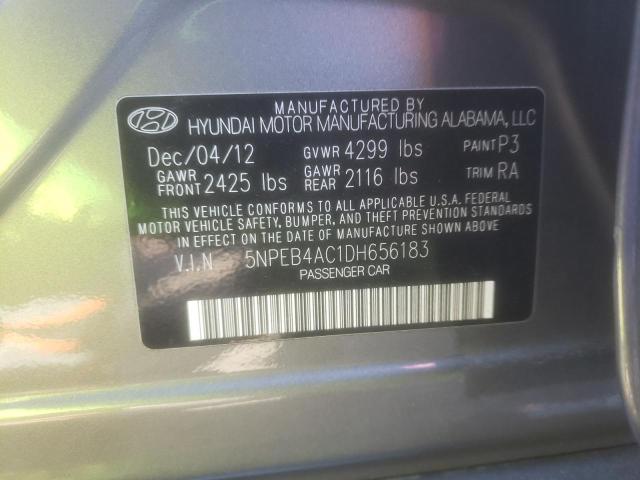 2013 HYUNDAI SONATA GLS 5NPEB4AC1DH656183