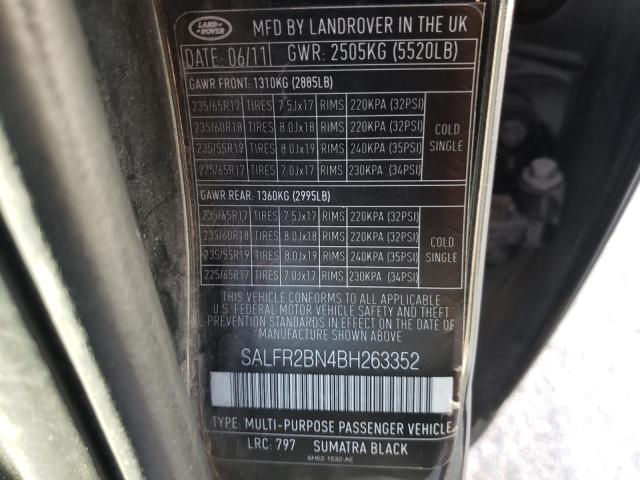 2011 LAND ROVER LR2 HSE SALFR2BN4BH263352