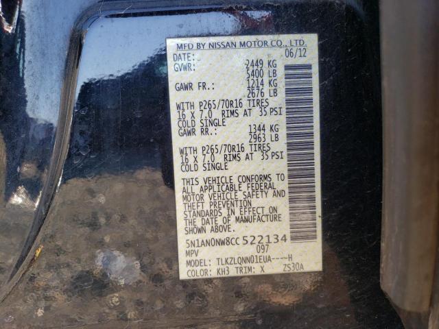 2012 NISSAN XTERRA OFF 5N1AN0NW8CC522134