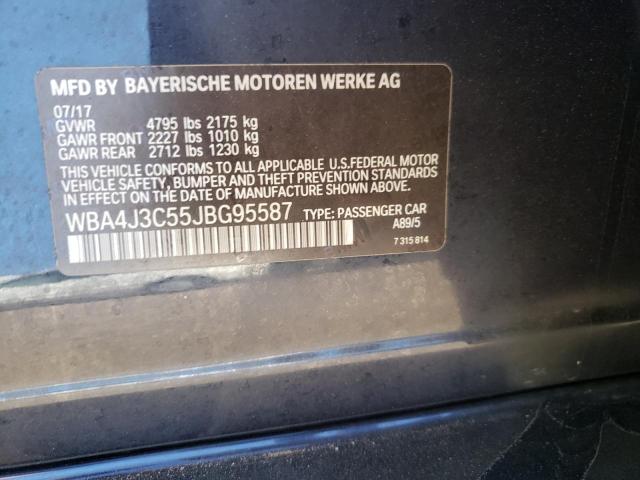 2018 BMW 430XI GRAN WBA4J3C55JBG95587