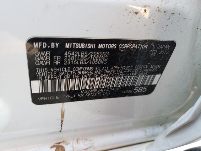 2013 MITSUBISHI LANCER EVO JA32W8FV4DU024341